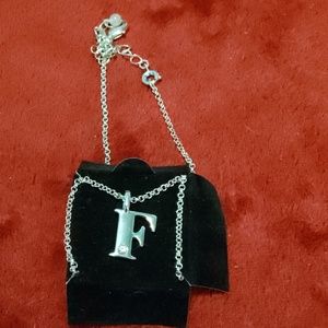 Avon Initial F pendant necklace